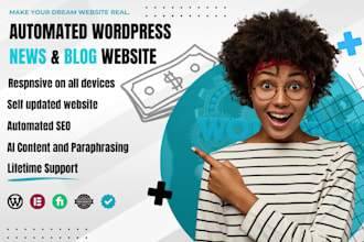 create a professional automated blog wordpress news website