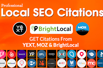 do 250 local SEO citations from yext moz bright local