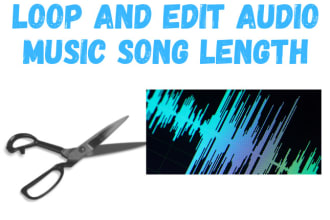 extend loop audio split and cut music vocal length