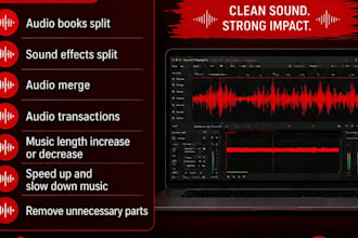 extend loop audio split and cut music vocal length
