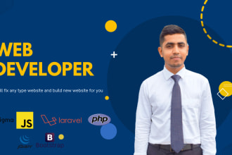 create or fixed any issue website using javascript, laravel, PHP