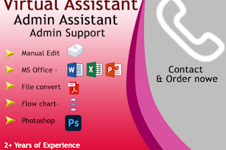 do admin assistant, virtual assistant and admin support