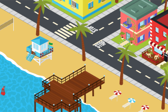create isometric vector illustration or map for you