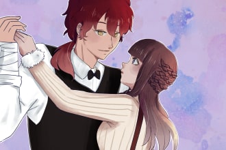 draw anime style couples