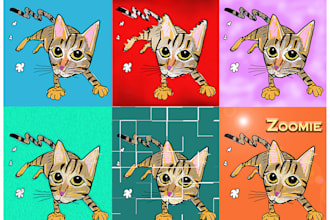 make a pet caricature portrait