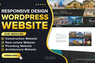 build construction, plumbing, architecture, real estate wordpress website