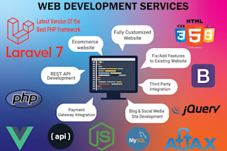 design, develop and fix PHP laravel admin panel API and websites