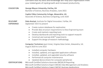 professional CV, resume and linkedin profile optimization