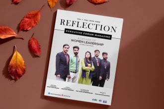 design magazine cover, layout, newspaper ad