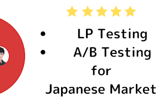 create landing pages and run testings for japanese market