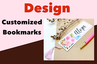 design customized bookmarks with name calligraphy