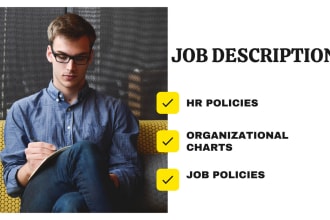 write an employee handbook, HR policies, and job description