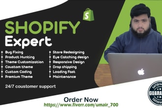 develop, fix and customize your shopify store