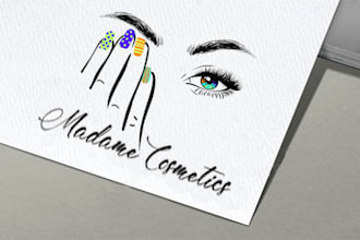 give excellent professional cosmetic and makeup logo design