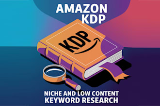 do amazon KDP category, keywords and niche research for low content books