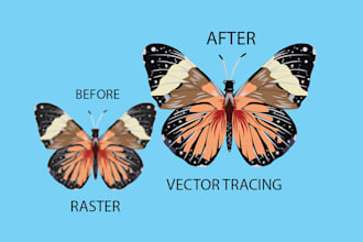 tracing illustrator and redraw logo, bitmap to vector
