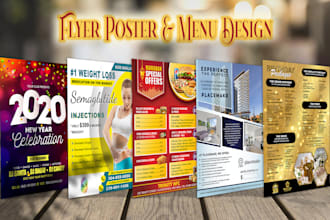 design business, event flyers posters or price list