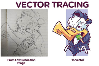 do vector tracing, redraw, recreate logo or image to vector