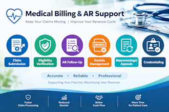 do US medical billing, ar follow up, denials and claims management