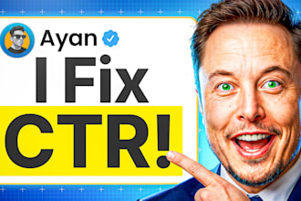 design youtube thumbnail with CTR first approach as expert with 20k reviews