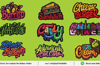 draw logotype with handlettering or graffiti style