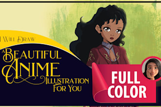 draw a beautiful anime or manga illustration for you