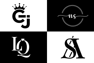 design best creative, luxury, minimal initial letters logo