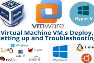 config vmware hyperv virtual box and install linux windows os
