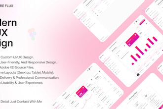 develop your UI UX web flow on figma and illustrator