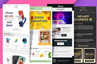do responsive HTML email template, mailchimp, get response,