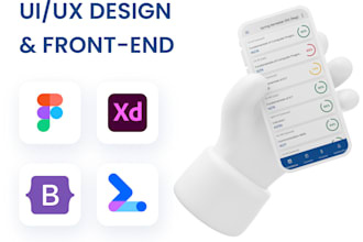 be your UI UX designer for mobile apps and dashboards and front end developer
