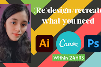 redesign, replicate any design canva, psd, ai in 24hrs