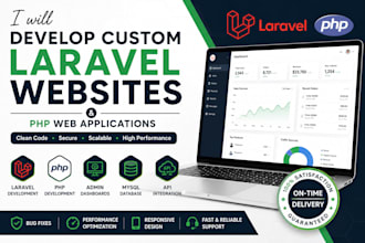 develop custom laravel websites and PHP web applications