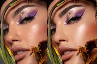 high retouching and color correction image masking