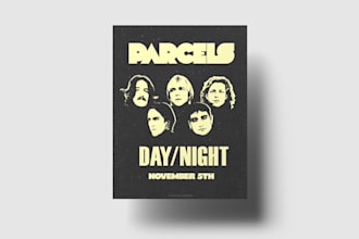 design a cool and original poster for your band, concert, book, or any event