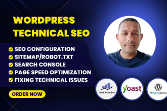 do wordpress technical SEO with rankmath or yoast