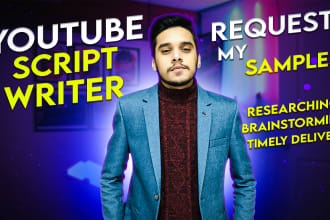 be your youtube script writer for high quality content