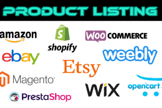 listing or upload products and add categories in ecommerce website