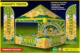 design custom canopy graphics and branding for events