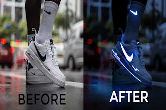 do insane glow or neon effect and design neon signs in 12 hrs