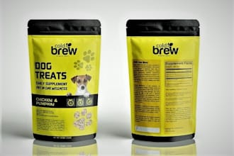 design a modern product packaging, label and 3d image