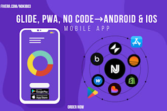 publish no code app builder, glide app, or pwa to android and ios appstore