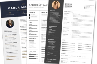 rewrite or design your simple, modern or professional resume