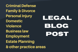 write 1200 words seo legal blogs articles for law firms