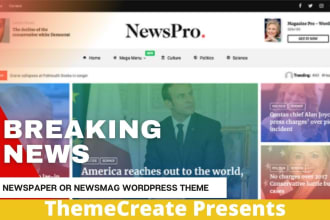 create a blog, newspaper, and magazine website in wordpress