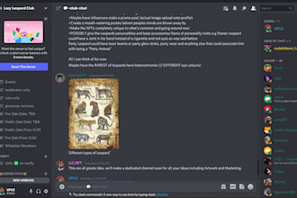 nft,stock,crypto discord server setup moderator 18 hours daily