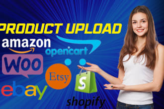 add upload shopify, amazon, etsy, ebay wordpress opencart product listing