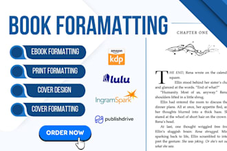 do book formatting for amazon KDP, lulu and ingramspark