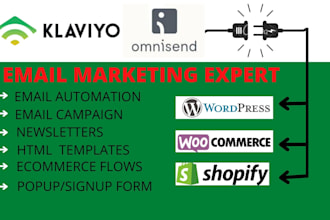 integrate klaviyo, omnisend flows to shopify email automation woocommerce popup