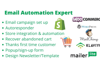 integrate mailchimp, mailerlite, klaviyo, omnisend email automation flows popup